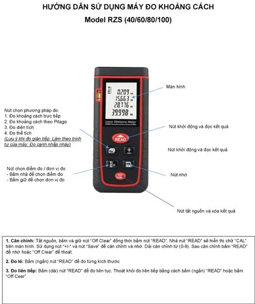 Hướng dẫn sử dụng máy đo khoảng cách bằng hồng ngoại